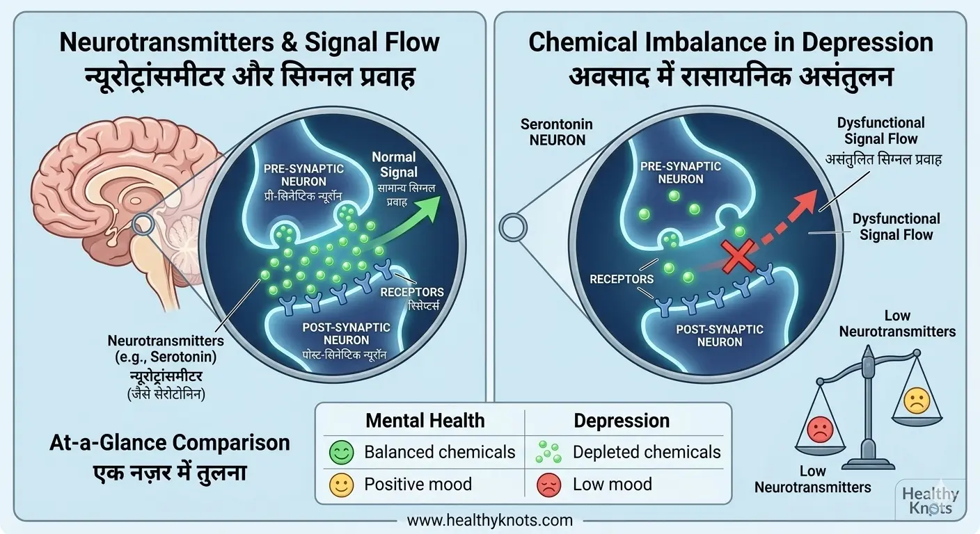 Depression Chemical Imbalance Hindi English Neurotransmitters