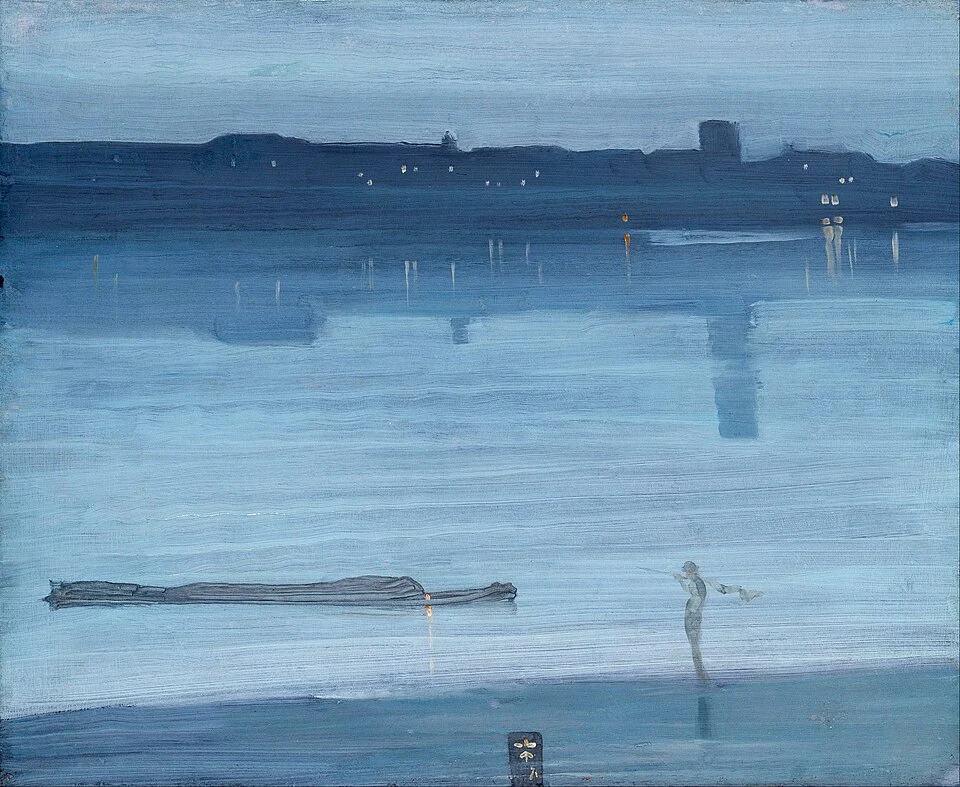 James Whistler Nocturne Blue and Silver calm water painting - HealthyKnots