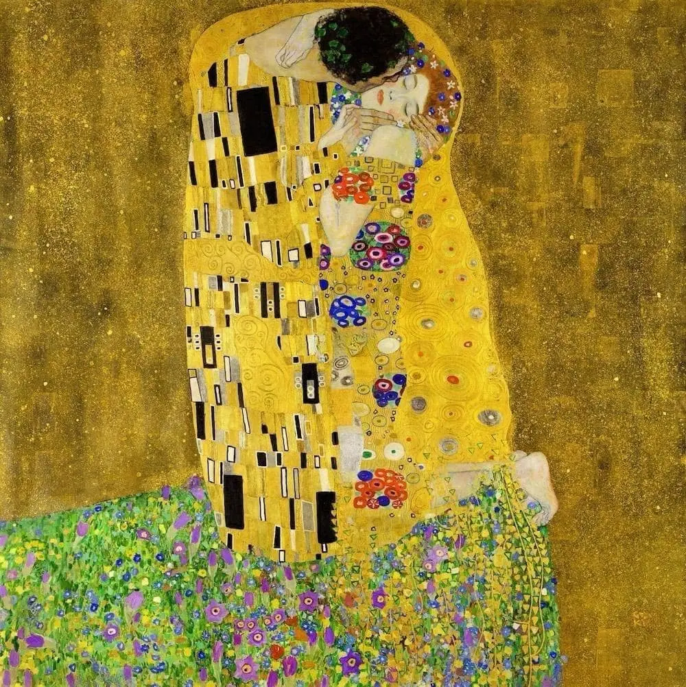 The Kiss by Gustav Klimt for anxiety relief - HealthyKnots